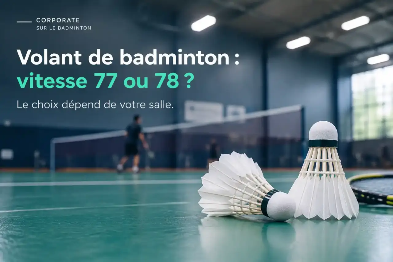 Volant de badminton : vitesse 77 ou 78, le choix dépend de votre salle