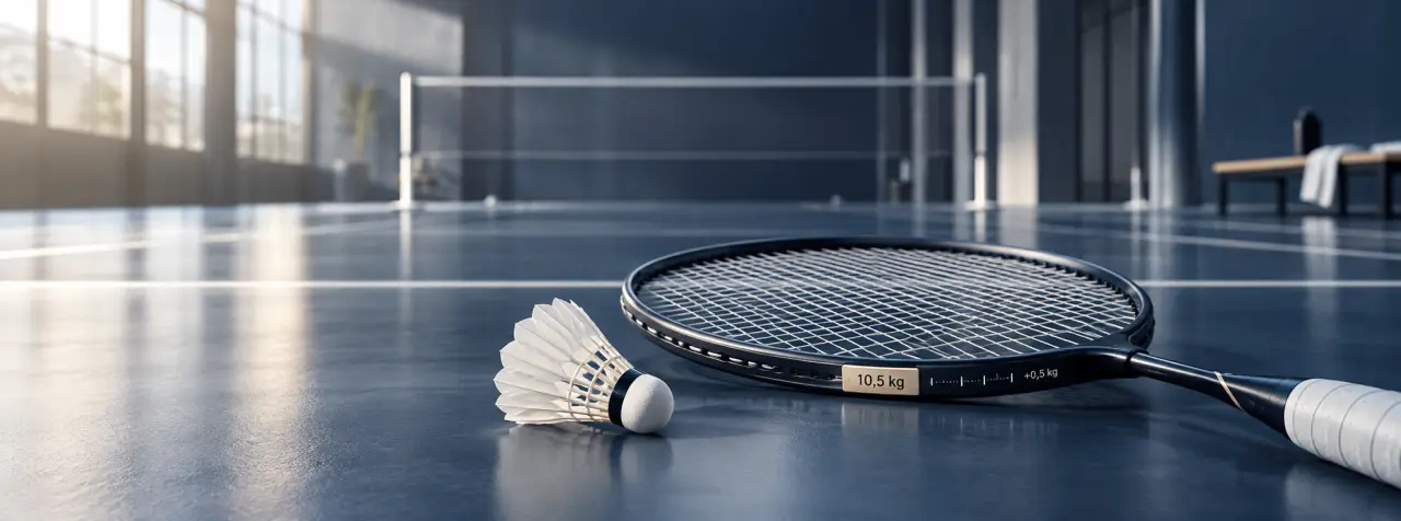 La bonne tension de badminton : commencez à 10,5 kg et ajustez par paliers de 0,5 kg