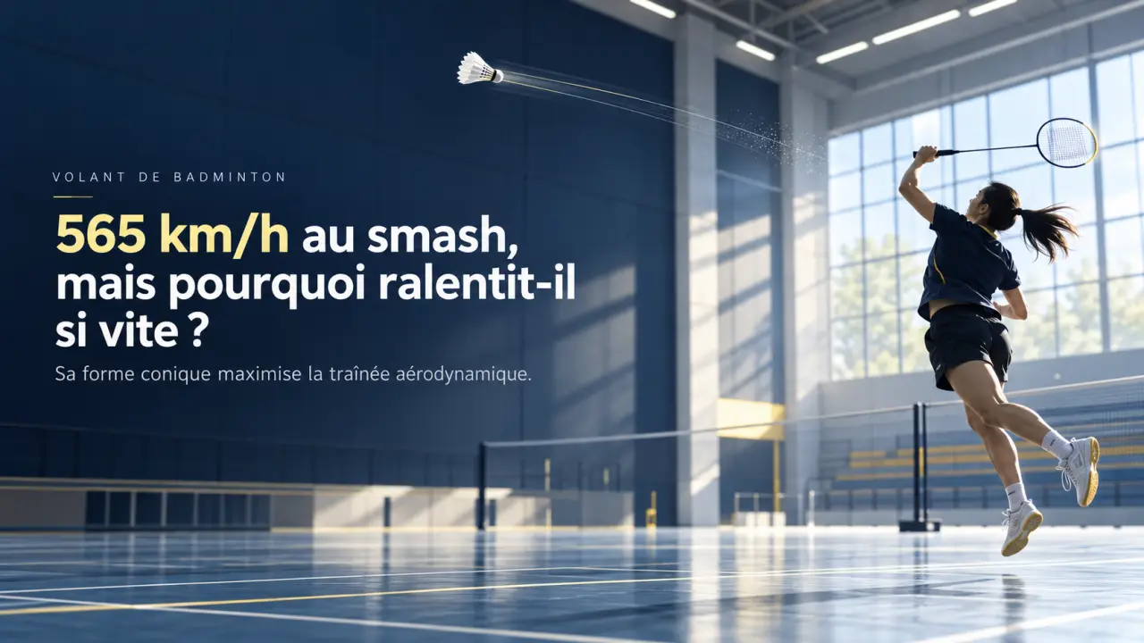 Volant de badminton : 565 km/h au smash, mais pourquoi ralentit-il si vite ?