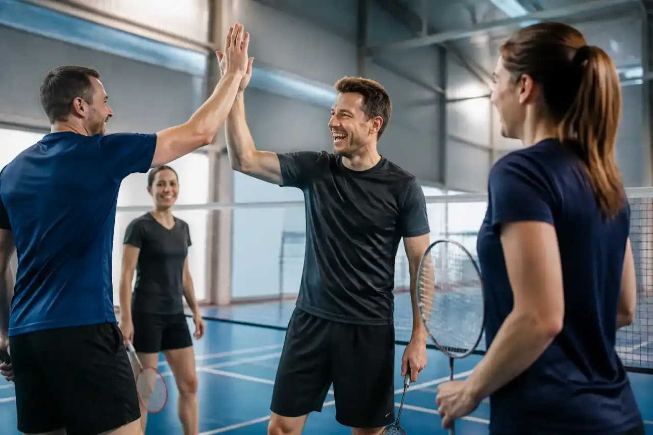 Terrain de badminton d'entreprise moderne et design minimaliste